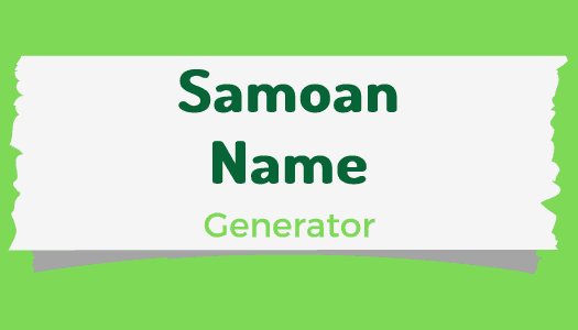 Samoan Names Samoan Male And Female Name Generator   Samoan 