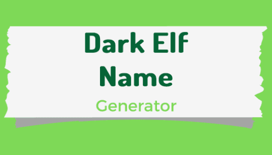 Dark Elf Name Generator   Dark Elf 